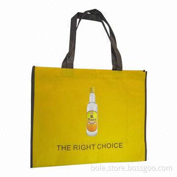 Non Woven Shopping Bag with Lamination, PP Woven Drawstring for Carrying, Customized Logo